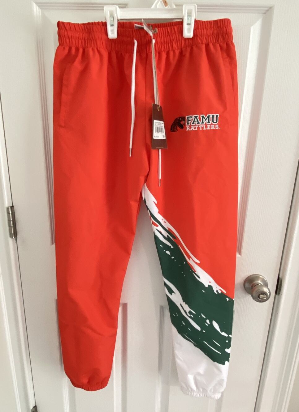 Florida A&M FAMU Rattlers Mitchell & Ness NCAA Paintbrush Warmup Pant Size Small